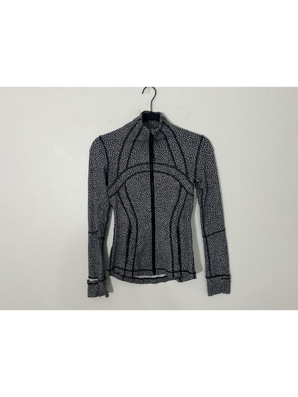 Lululemon Black And White Define Jacket In Frozen Fizz Size 2